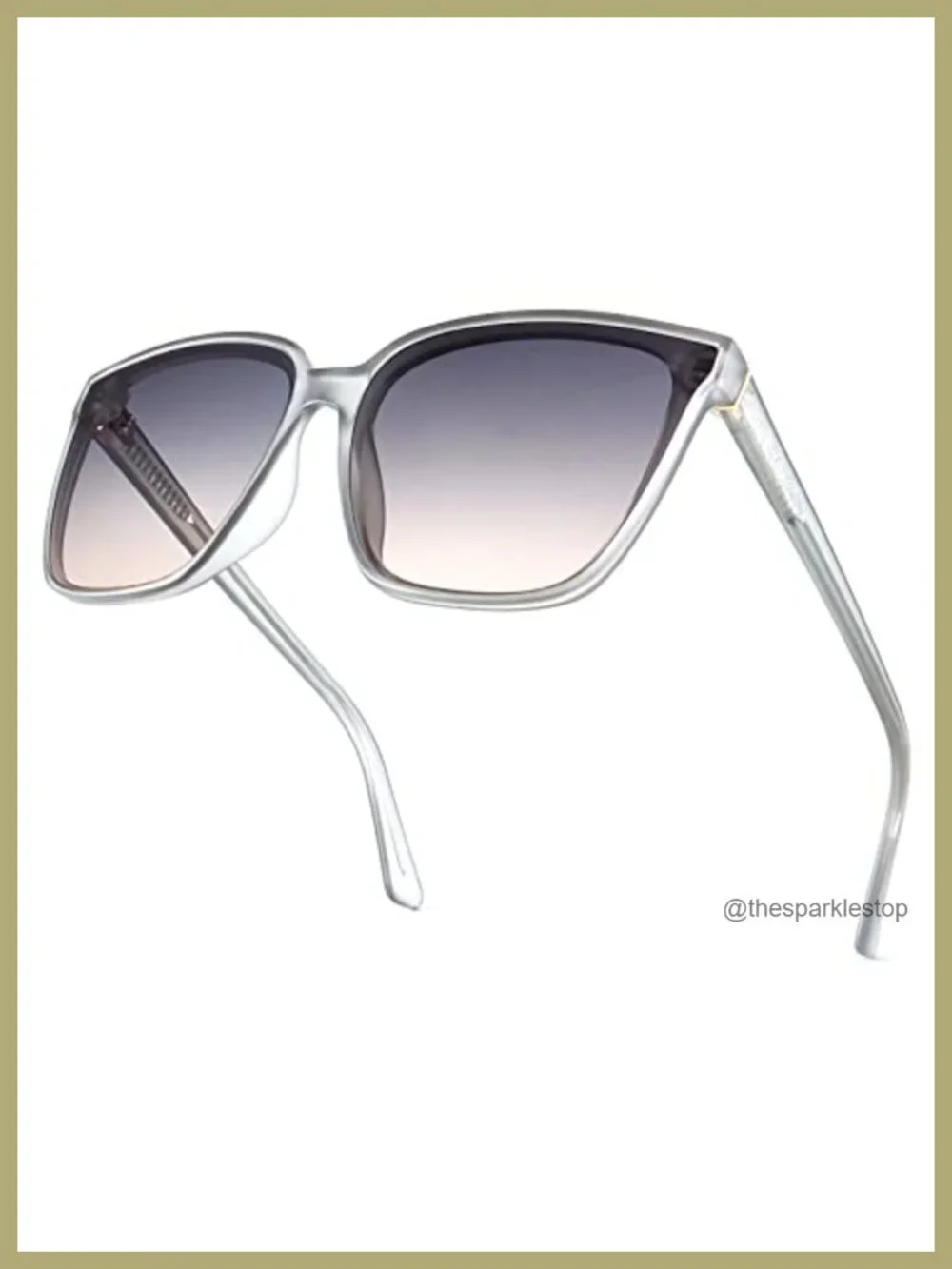 Retro Oversized Square Sunglasses UV400 Protection TR90 Lightweight